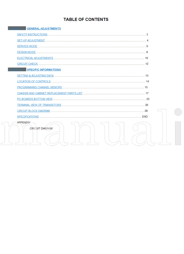Toshiba 060-200214 14V2E 14V2M 14VMJ (48 pages) TV Service Manual