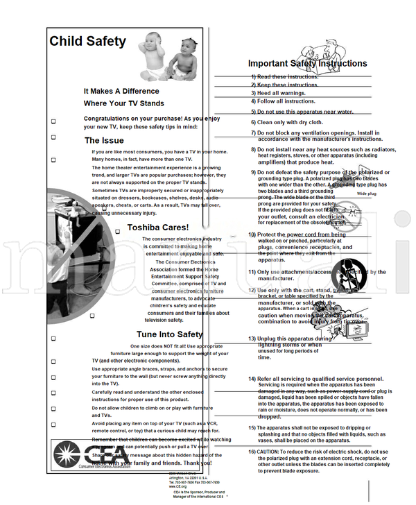 Toshiba 15DL15 20DL15 (36 pages) TV Operating Manual
