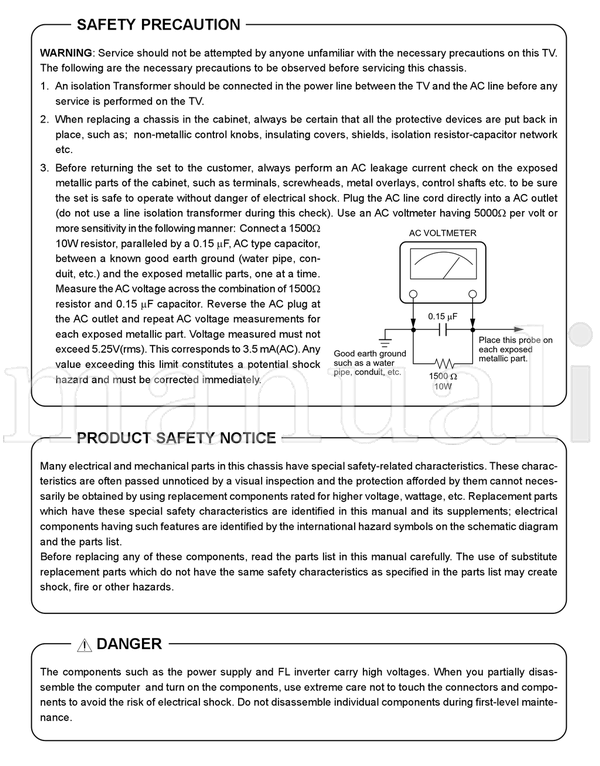Toshiba 050-200224 15DL72 (57 pages) TV Service Manual