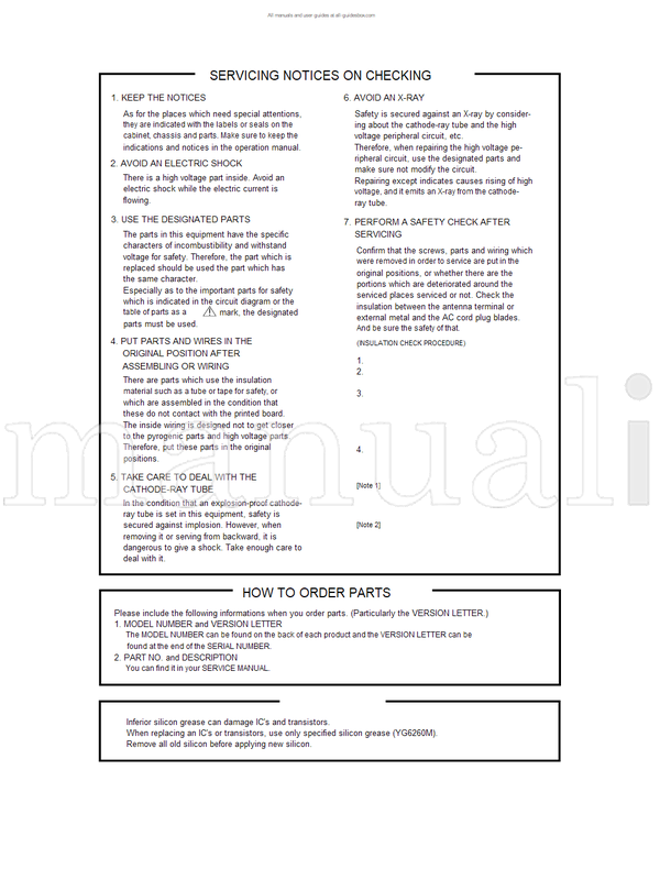 Toshiba 15V31D (37 pages) TV Service Manual