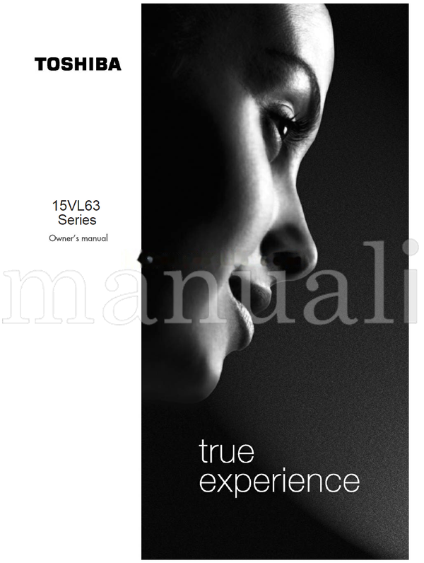 Toshiba 15VL63 (27 pages) TV Operating Manual