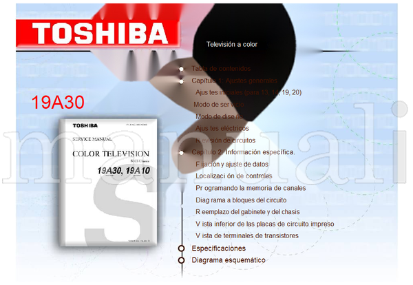 Toshiba 19A30 (43 pages) TV Service Manual