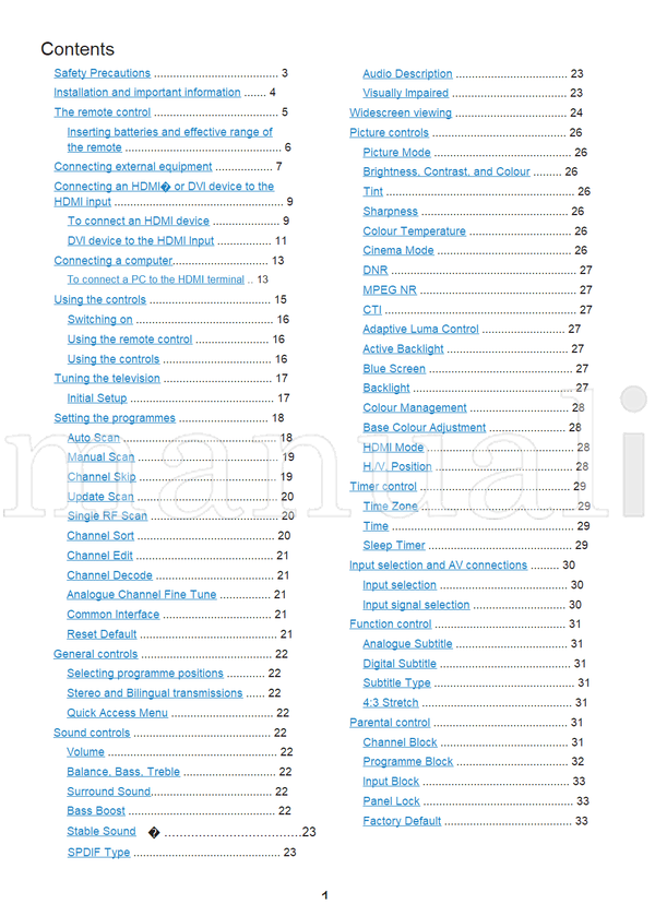 Toshiba 26AV62*D 26AV63*D* (43 pages) TV Operating Manual