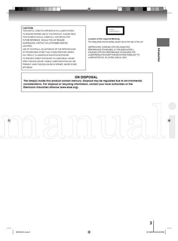 Toshiba 19LV610C 22LV610C 26LV610C 120235 (72 pages) TV/DVD Combo Operating Manual
