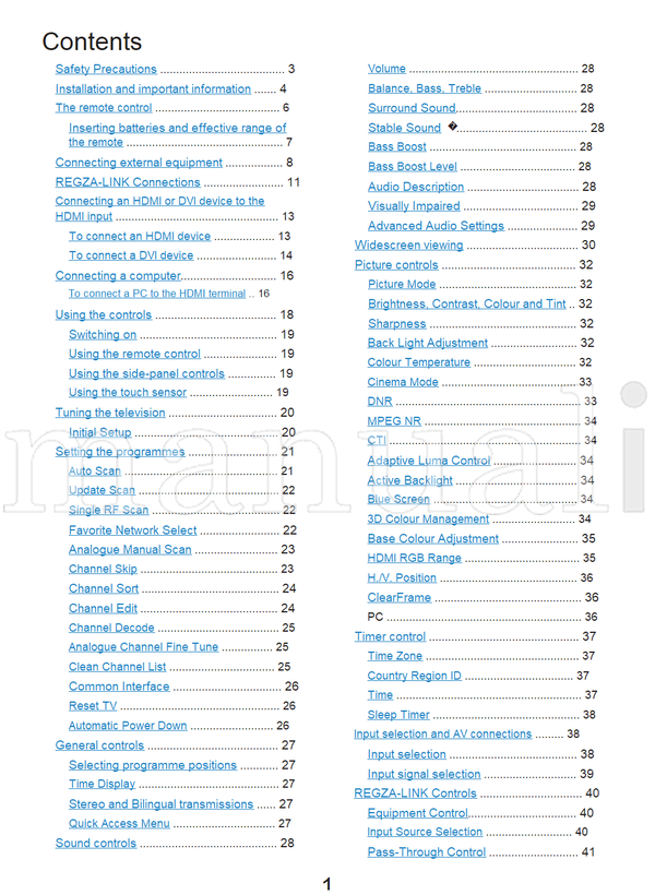 Toshiba SL738B (61 pages) TV Operating Manual