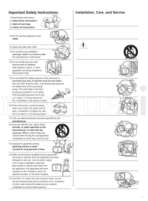 Toshiba 20A43 (37 pages) TV Operating Manual
