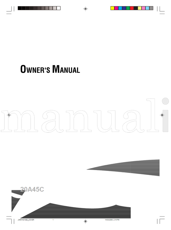 Toshiba 20A45C (15 pages) TV Operating Manual