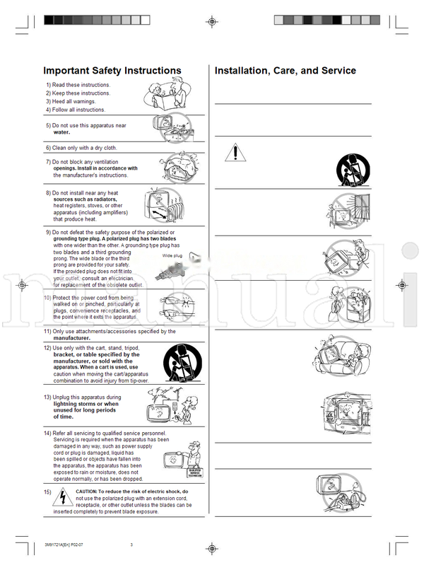 Toshiba 20A46C (29 pages) TV Operating Manual