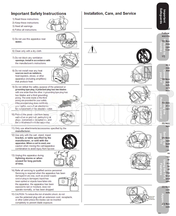 Toshiba 14AF43 20AF43 24AF43 (72 pages) TV Operating Manual