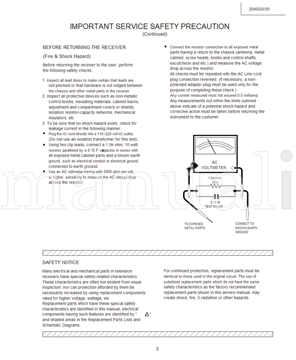 Toshiba 20AR20 SN-70A 32 pages TV Service Manual