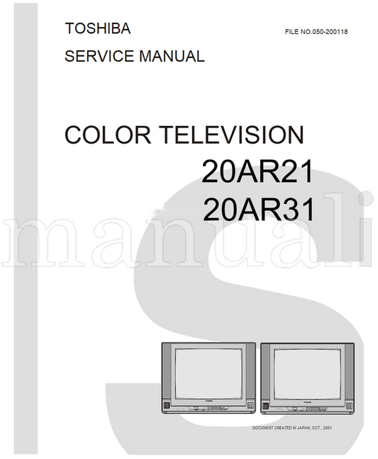 Toshiba 050-200118 20AR21 20AR31 (36 pages) TV Service Manual