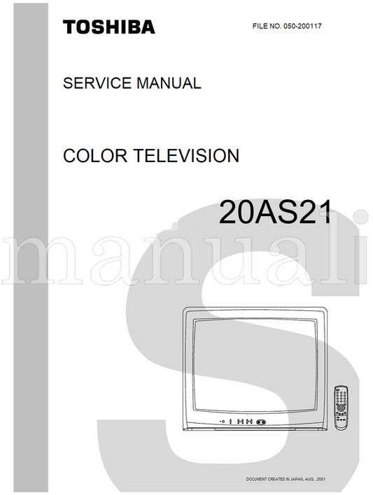 Toshiba 050-200117 20AS21 (31 pages) TV Service Manual