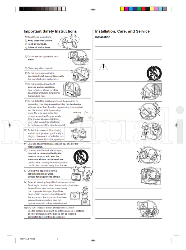Toshiba 20AS24 3M21701A-E (28 pages) TV Operating Manual