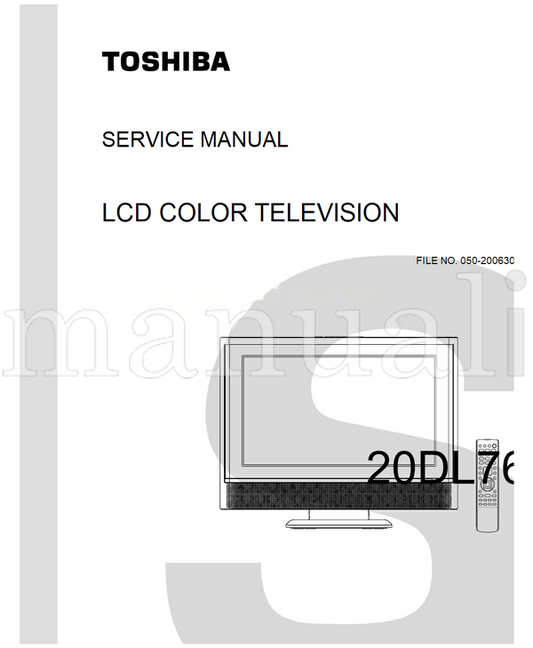 Toshiba 050-200630GR 20DL76 (38 pages) TV Service Manual