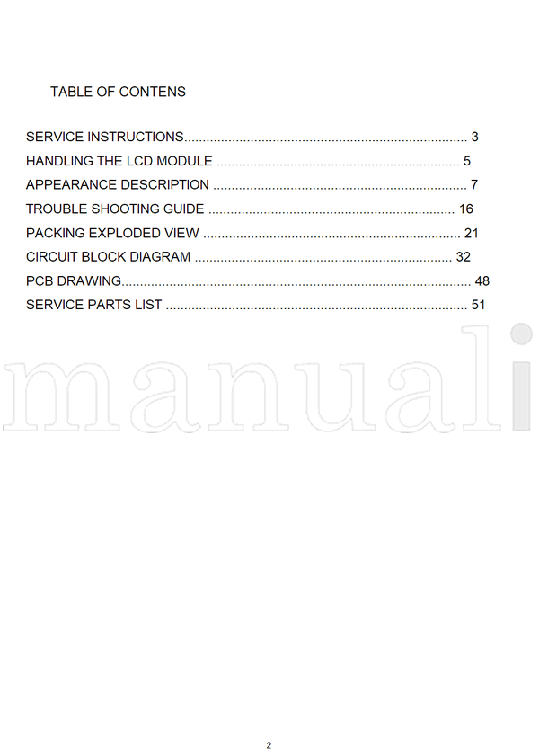 Toshiba 050-200630GR 20DL76 (38 pages) TV Service Manual