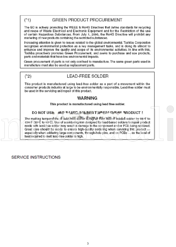 Toshiba 050-200630GR 20DL76 (38 pages) TV Service Manual