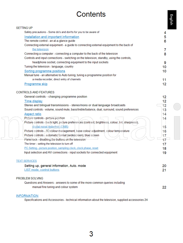 Toshiba 20V300P (148 pages) TV Operating Manual