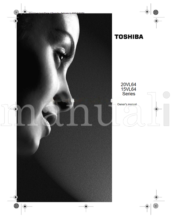 Toshiba 20VL64 15VL64 (26 pages) TV Operating Manual