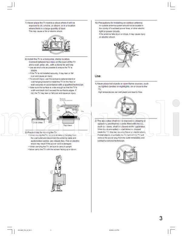 Toshiba 20VL66E 20VL66H 20VL66EEn01 (32 pages) TV Operating Manual