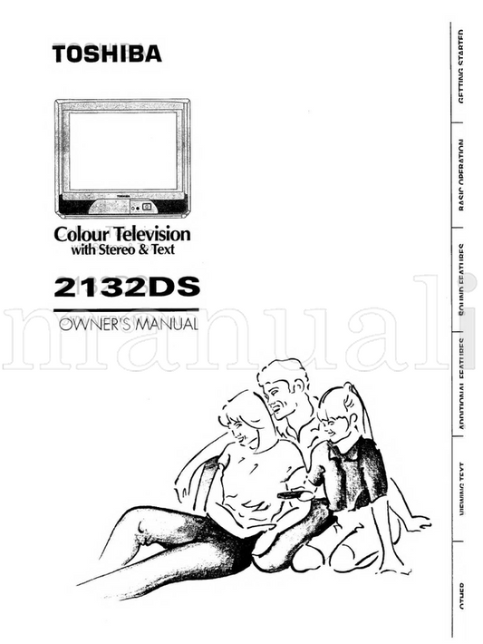 Toshiba 2132DS (20 pages) TV Operating Manual