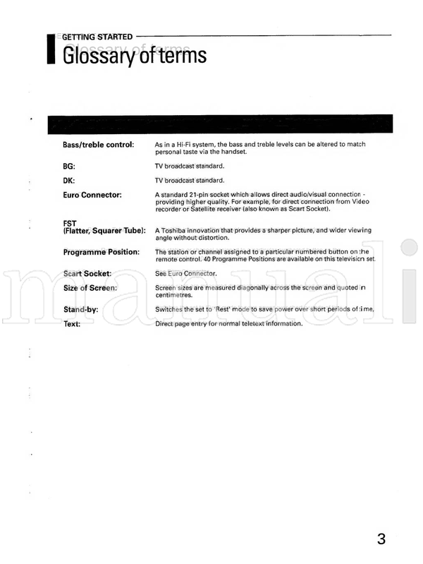 Toshiba 2132DS (20 pages) TV Operating Manual