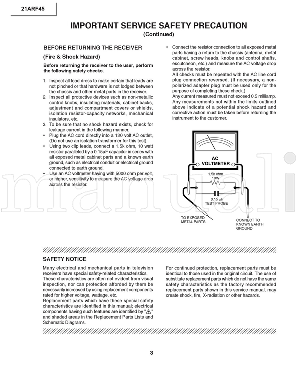 Toshiba 21ARF45 (27 pages) TV Service Manual