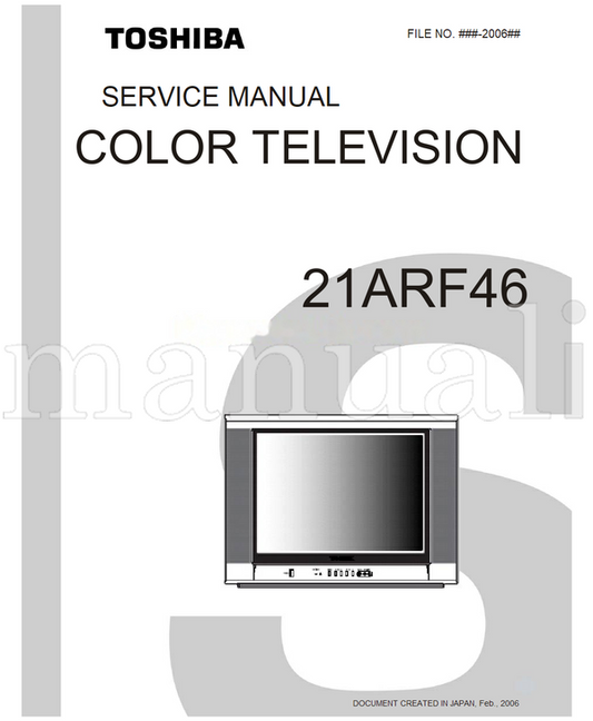 Toshiba 21ARF46 (37 pages) TV Service Manual