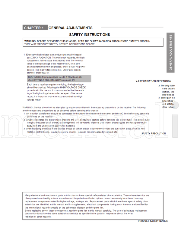 Toshiba 21CSZ7DR 21SZ7DE 21SZ7SH 21SZ7ST 21SZ7VX 060-200340 (56 pages) TV Service Manual