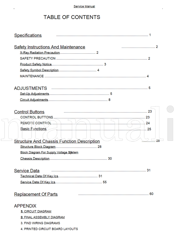 Toshiba SM-CTV-O-081 21E88 CN-18EA (69 pages) TV Service Manual