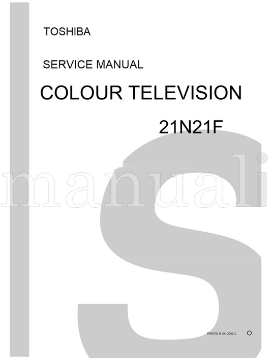 Toshiba 21N21F (37 pages) TV Service Manual