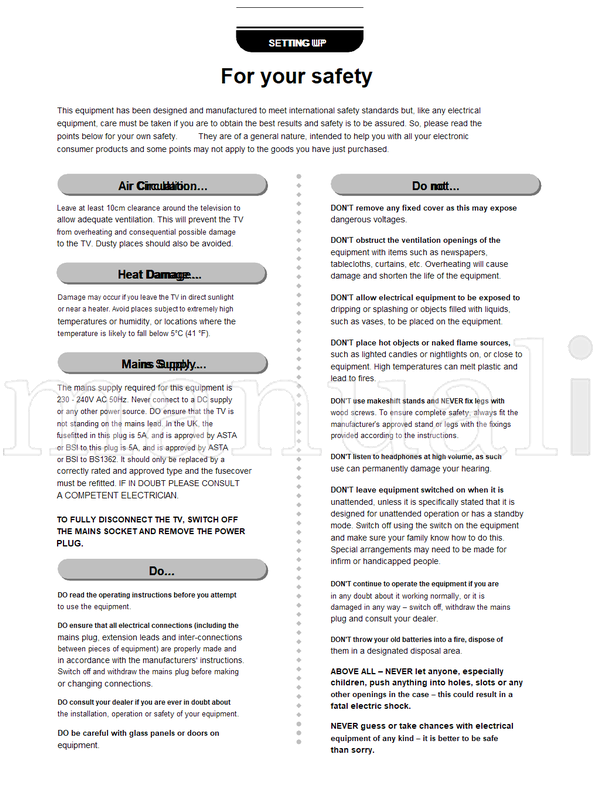 Toshiba 21S23B2 (32 pages) TV Operating Manual