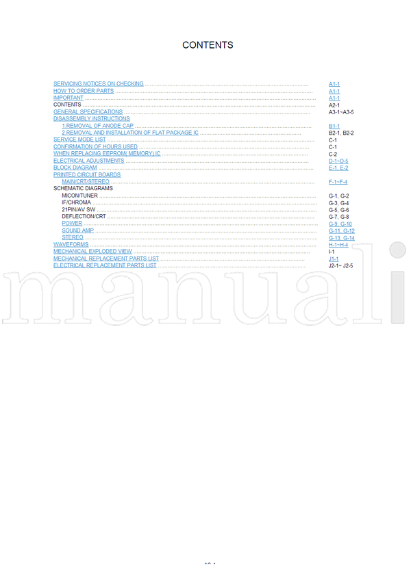 Toshiba 050-200248 21V13B (40 pages) TV Service Manual