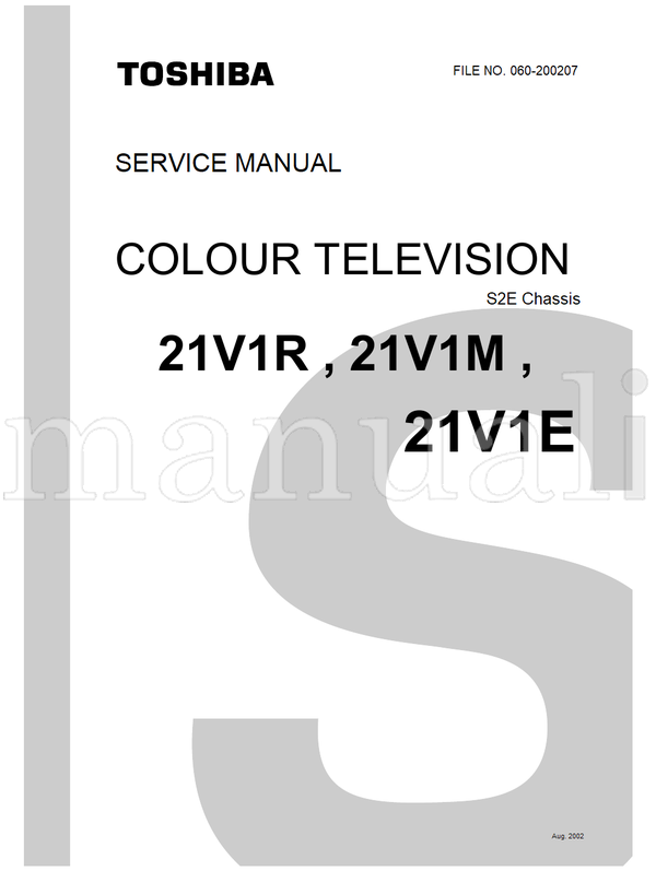 Toshiba 060-200207 21V1R 21V1M 21V1E (48 pages) TV Service Manual