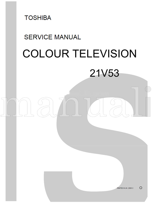 Toshiba 21V53 (15 pages) TV Service Manual