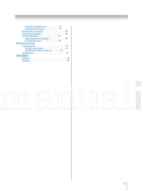 Toshiba 22AV700A 26AV700A 32AV700A 32CV700A 40CV700A 40RV700A (48 pages) TV Operating Manual