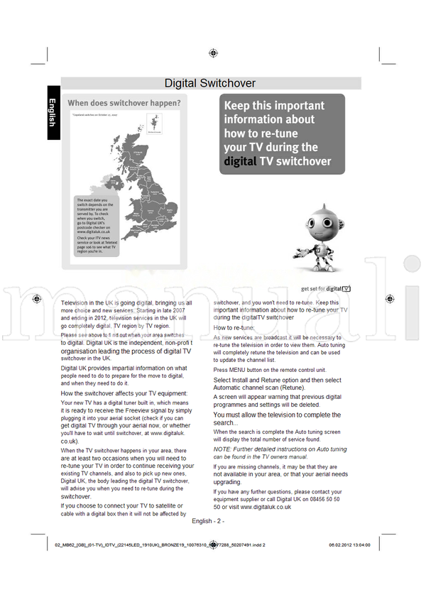Toshiba 22DL704B (49 pages) TV Operating Manual