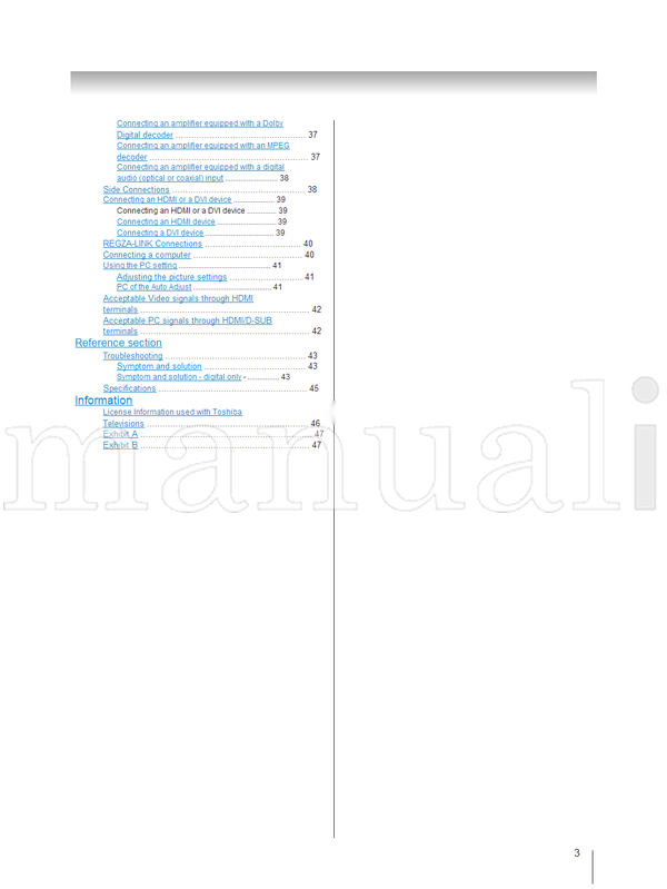 Toshiba 22SL700A 26SL700A 32SL700A 42SL700A (48 pages) TV Operating Manual