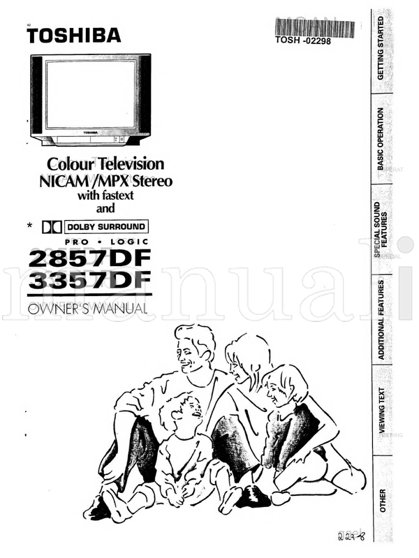 Toshiba 2357DF 3357DF (27 pages) TV Operating Manual