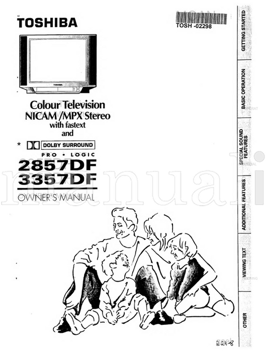 Toshiba 2357DF 3357DF (27 pages) TV Operating Manual