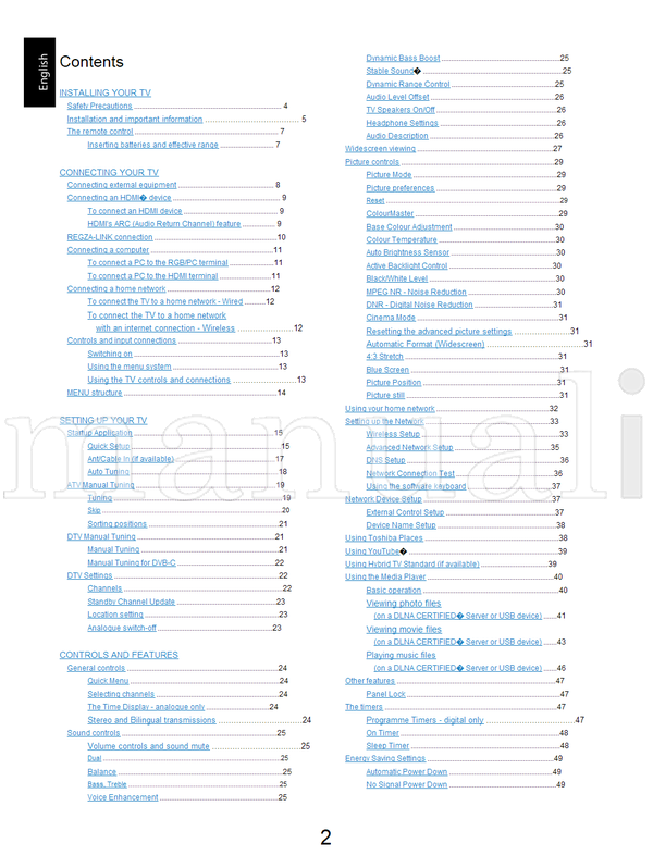 Toshiba RL93* SL97* RL95* (72 pages) TV Operating Manual