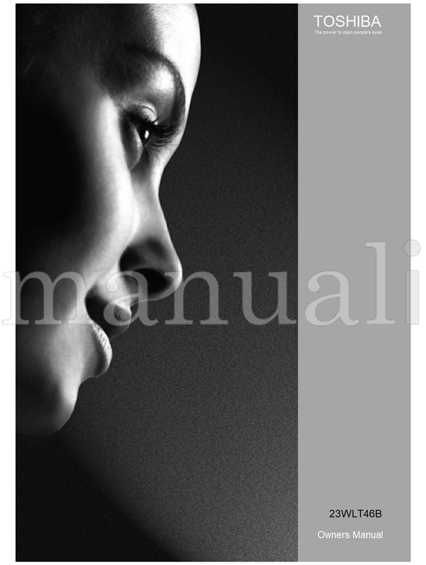 Toshiba 23WLT46B (66 pages) TV Operating Manual