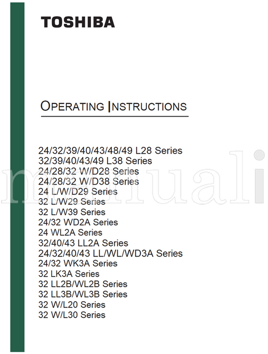 Toshiba 24 WD2A Series (45 pages) TV Operating Manual