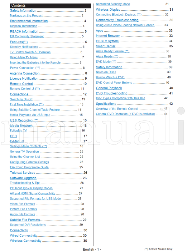 Toshiba 24 WD2A Series (45 pages) TV Operating Manual