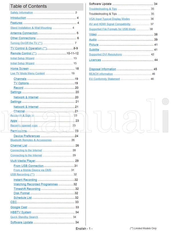 Toshiba 24 WN3D Series (47 pages) TV Operating Manual