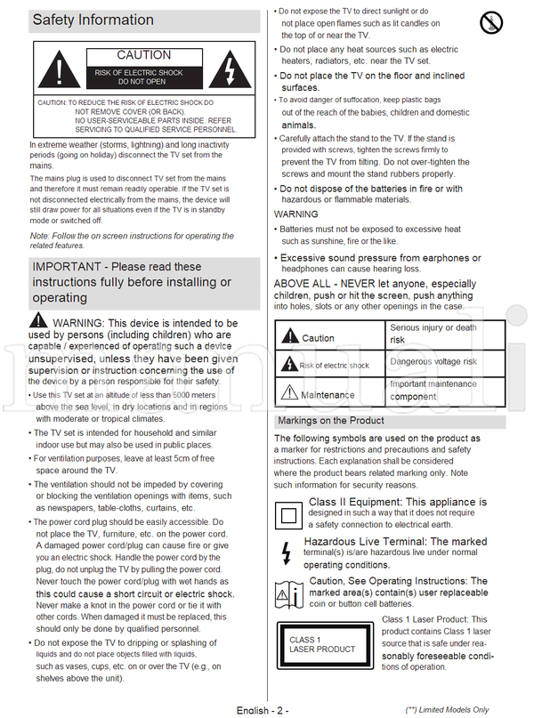 Toshiba 24 WN3D Series (47 pages) TV Operating Manual