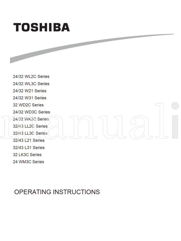 Toshiba 2432 WL2C Series (50 pages) TV Operating Manual