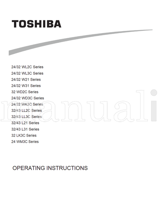 Toshiba 2432 WL2C Series (50 pages) TV Operating Manual