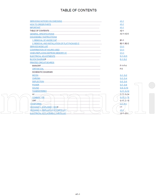 Toshiba 050-200310 24AF43 (40 pages) TV Service Manual