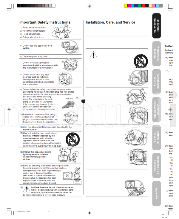 Toshiba 24AF45C (32 pages) TV Operating Manual