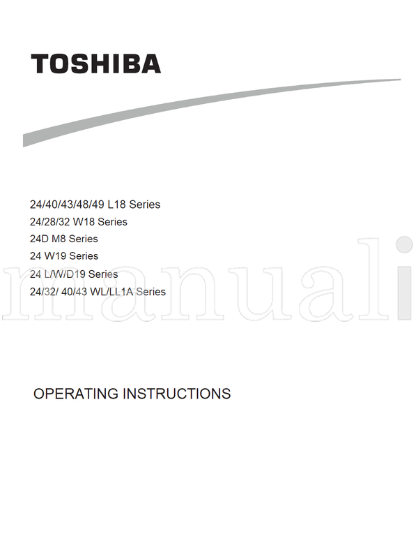 Toshiba 24D M8 Series (30 pages) TV Operating Manual